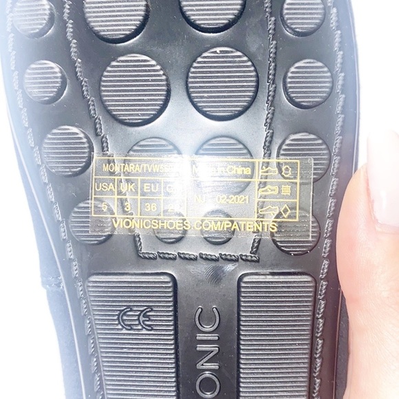 Vionic Montara Black Suede Braided Detail Slip On Loafers size 5 women's - Picture 9 of 11